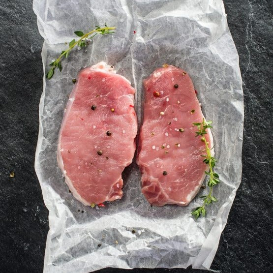 Côtelettes de porc désossées nature