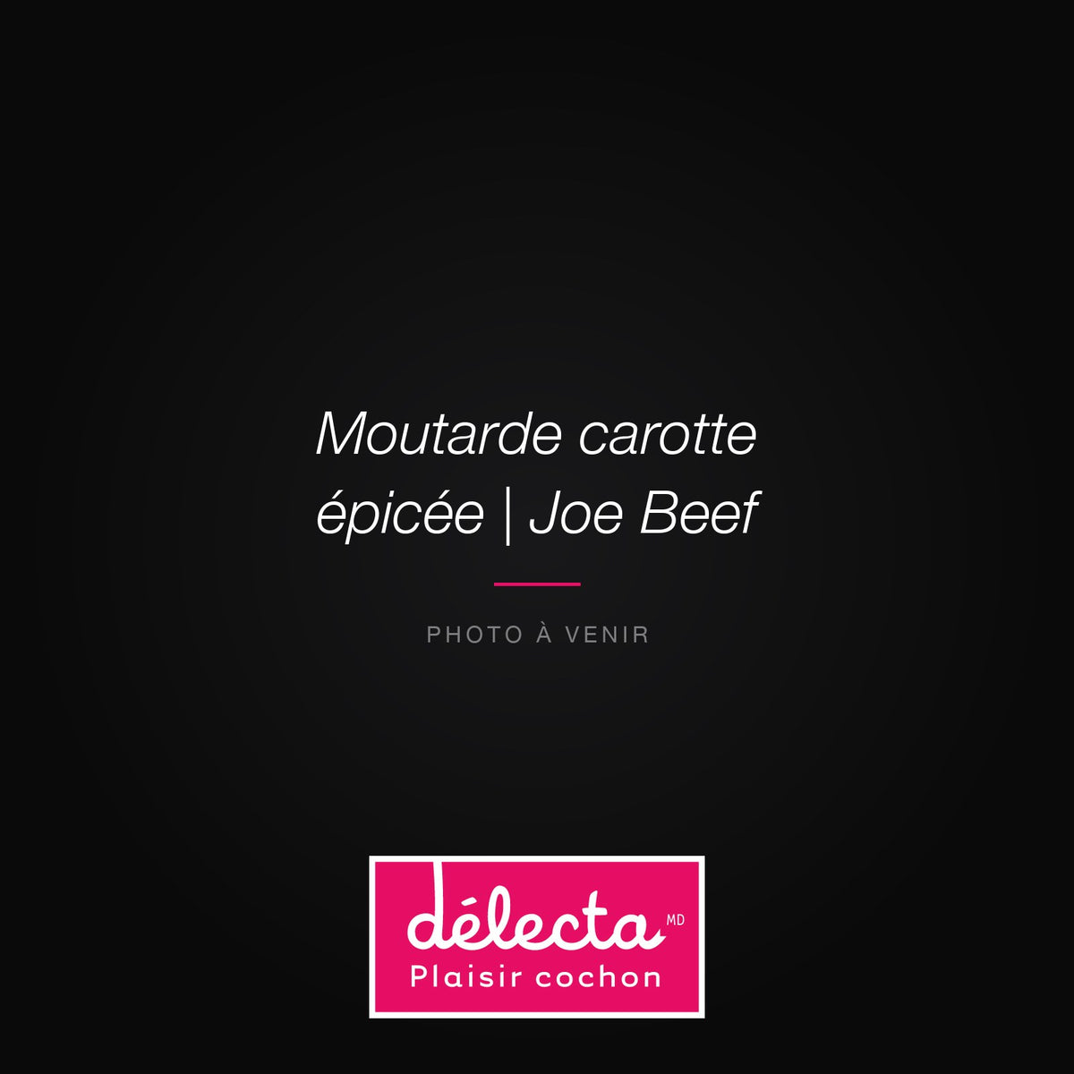 Moutarde carotte épicée | Joe Beef