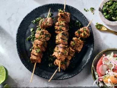 Satays de porc whisky fumé et érable